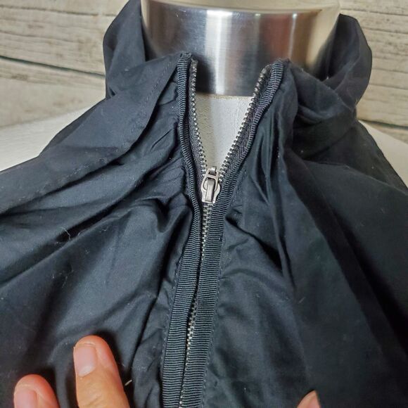 Sara Isabella Women's Black Ruched Ruffled Neck Bodycon Dress Size 8 NWT - Picture 3 of 7